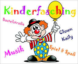 Plakatausschnitt: Clown mit Luftballon