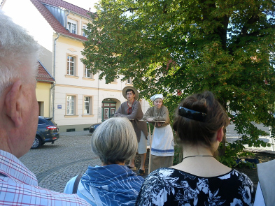 Foto: Szene auf dem Flinkenberg wąhrend der „Lebendigen Zeitreise“