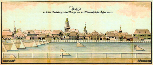 Grafik: Panorama der Stadt