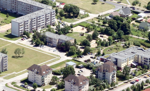 Luftbild auf die Uckermärkische Straße