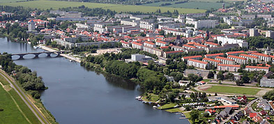 Foto: Luftbild auf Schwedt