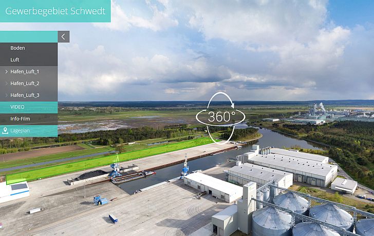 Foto: 360° Aufnahme Gewerbegebiet Hafen