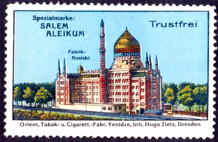 Fabrikgebäude mit Kuppel und Türmen