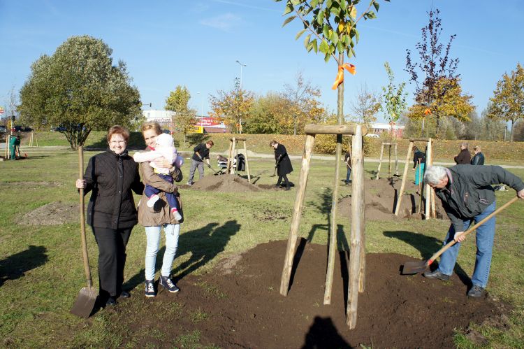 Foto: Baumpflanzung im Landgrabenhain