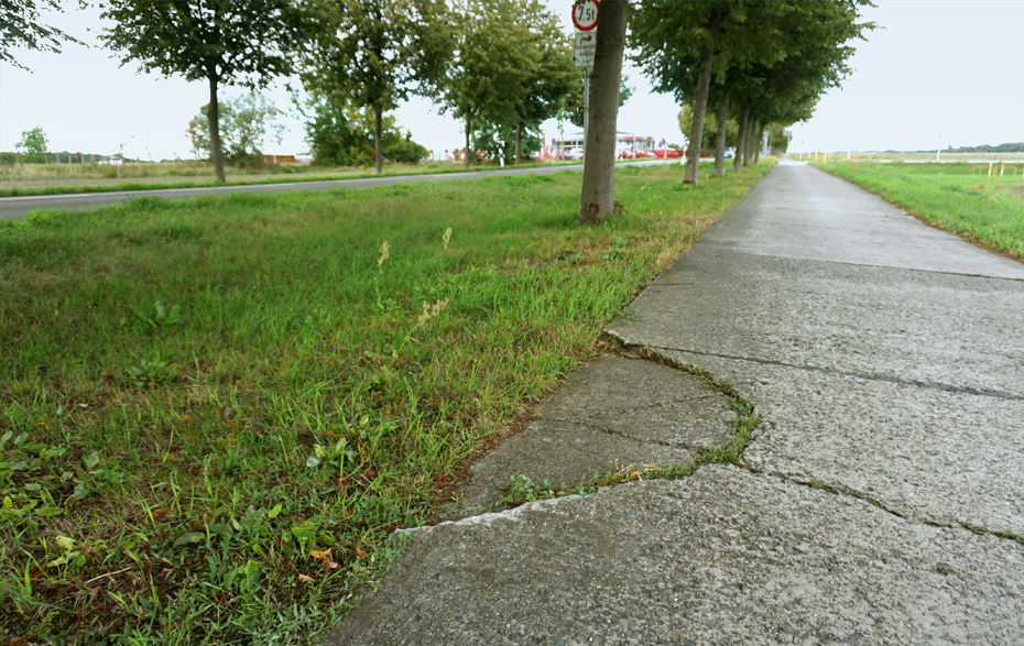 Foto: Schaden am Radweg