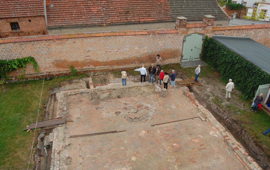 Bilck auf den Fußboden der ehemaligen Schwedter Synagoge