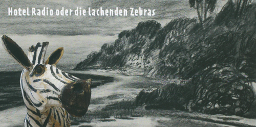 GrafiK: Zebra vor schwarz-weißer Landschaft