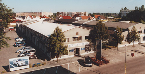 Foto: Gelände mit Gewerbe und Wohnhäusern