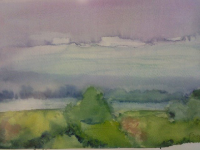 Aquarell einer Landschaft