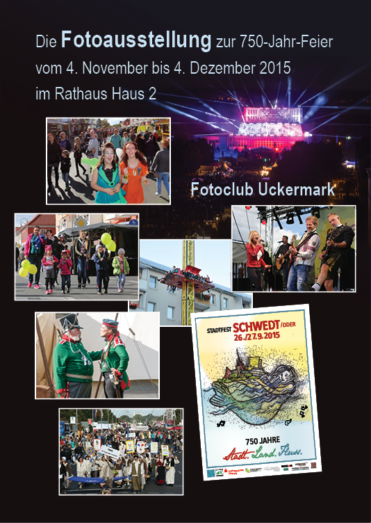 Plakat mit Fotos aus der Ausstellung