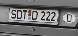 Foto: Auto-Kennzeichen SDT