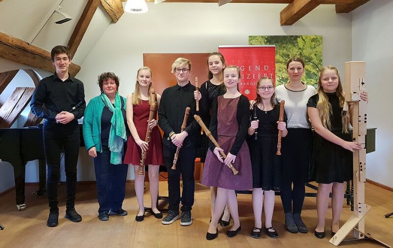 Foto: Jugend musiziert 2019 Regio Blockflöten Septett