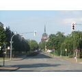 Foto vom 10. Juli 2011: Auguststraße mit Blick auf die katholische Kirche