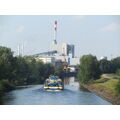 Foto vom 17. August 2011: Schubverband auf dem Kanal, im Hintergrund Leipa