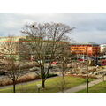 Foto vom 29. Dezember 2011: Blick auf das CKS und die Stadtsparkasse Schwedt