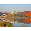 Foto vom 20. Oktober 2012: Blick vom polderseitigen Kanalufer zu den Ubs und der Freilichtsbühne