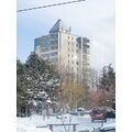 Foto vom 12. März 2013: Schnee vor dem Hochhaus