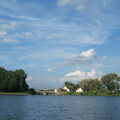 Foto vom 25. August 2012: Wolken über der Schleuse zur Schwedter Querfahrt