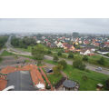 Foto vom 14. September 2014: Blick vom Wasserturm auf den Heinersdorfer Damm und die Eigenheimsiedlung