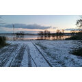 Foto vom 3. Januar 2019: Schneespuren auf dem Uferweg