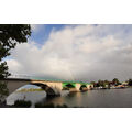 Foto vom 17. September 2019: Regenbogen über der Stadtbrücke