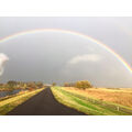 Foto vom 6. November 2016: Regenbogen über dem Deich