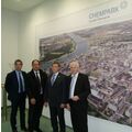 Gruppenfoto von vier Männern im Chempark