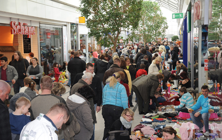 Foto: Massen im Center-Gang