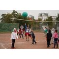 Foto: Volleyball mit riesigem Ball