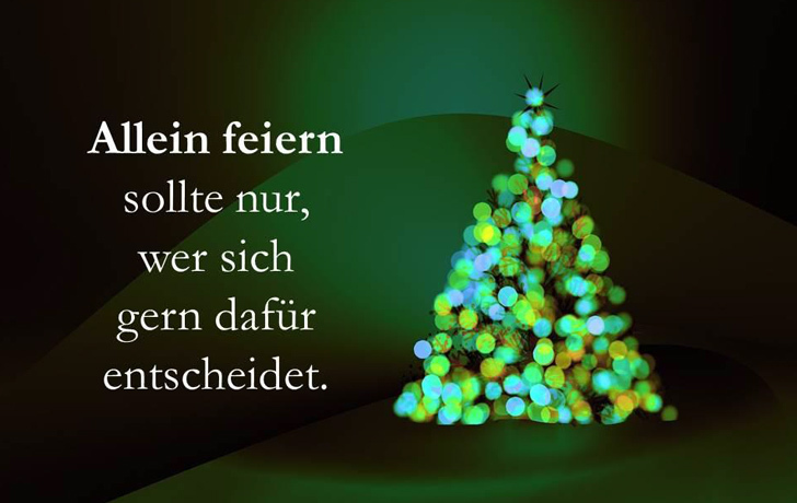 Grafik symbolischer leuchtender Weihnachtsbaum mit Spruch